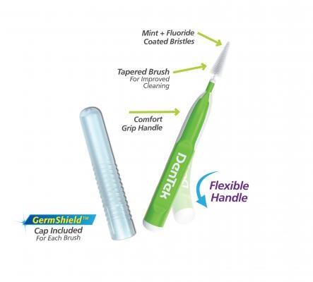DenTek Slim Brush Interdental Cleaners, Brushes Between Teeth, Extra  Tight Teeth, Mint Flavor, 32 Count