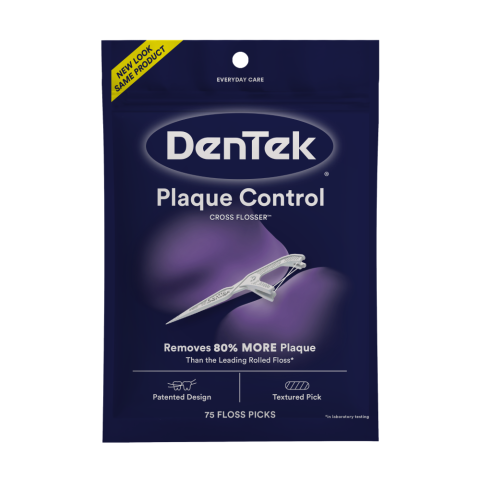 DenTek Cross Flosser Plaque Control Floss Picks Interdental Cleaners